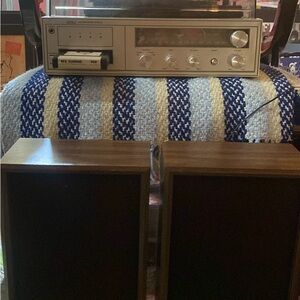 Vintage Sony Turntable, 8 track and FM/AM radio with speakers